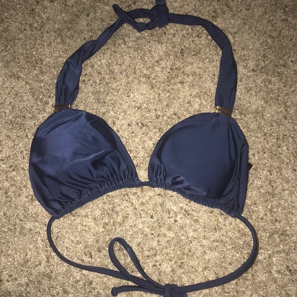 VIX navy blue bikini top size LARGE